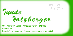 tunde holzberger business card